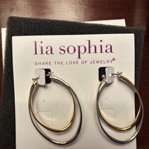 Lia Sophia two-tone earrings
